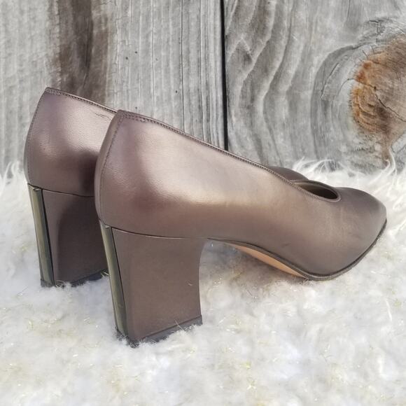 Ferragamo Pump Size 6 Brown Leather Heels Classic Vintage Italian Shoes VTG 80s - Picture 7 of 14